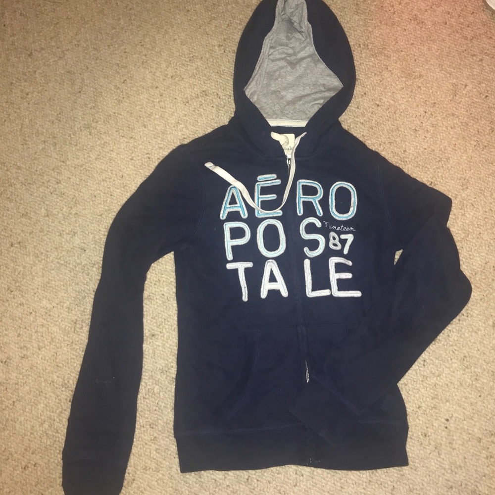 navy blue aero hoodie
